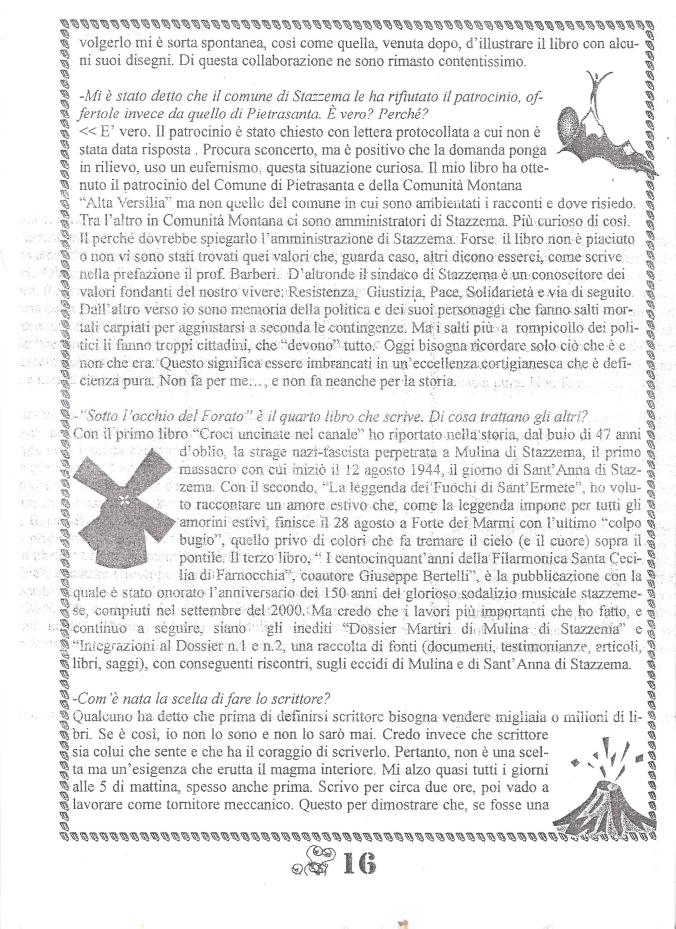 Intervista a Giuseppe Vezzoni 2002-giornalino liceo Michelangelo 2